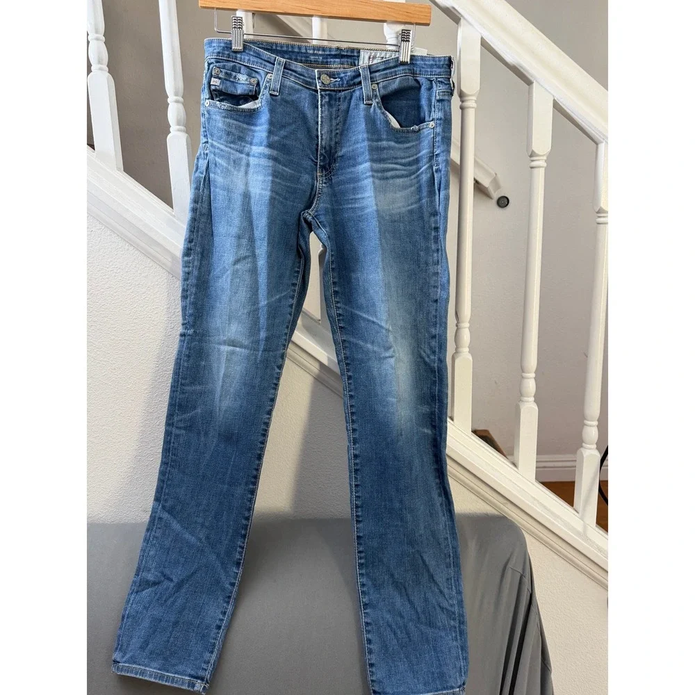 AG Adriano Goldschmied‎ The Prima Cigarette Leg Jeans Blue Medium Wash Size 29R